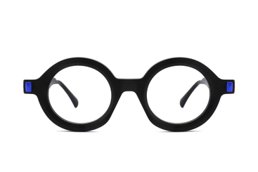 Óculos vintage redondos unissex de acetato com decoração de metal