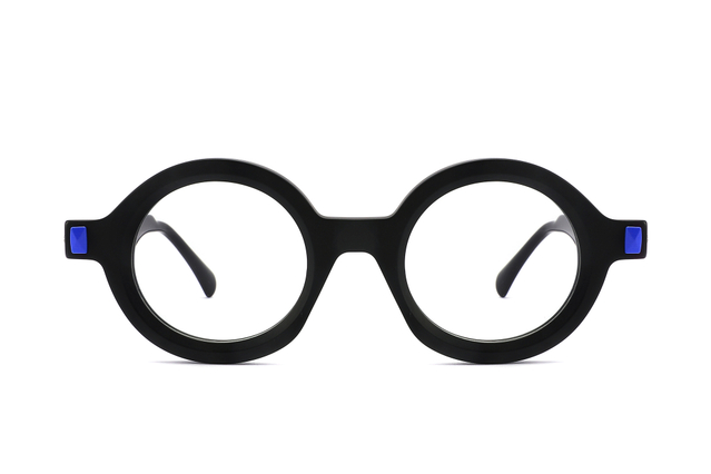 Óculos vintage redondos unissex de acetato com decoração de metal