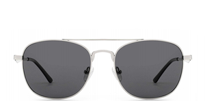 Óculos de sol piloto de metal vintage com ponte dupla