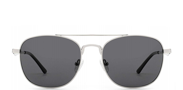 Óculos de sol piloto de metal vintage com ponte dupla