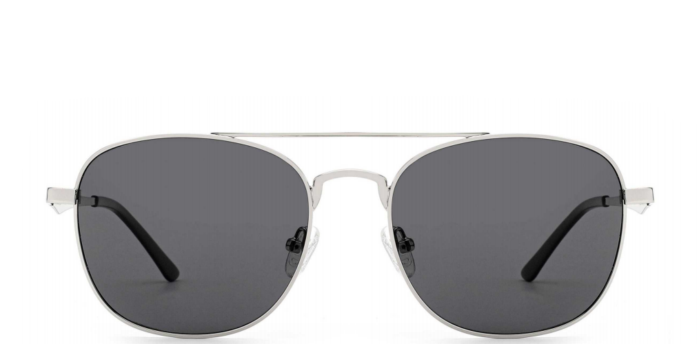 Óculos de sol piloto de metal vintage com ponte dupla