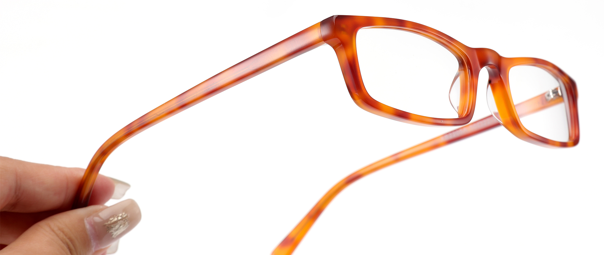 &Oacute;culos de leitura retangulares elegantes de formato pequeno e confort&aacute;vel em acetato