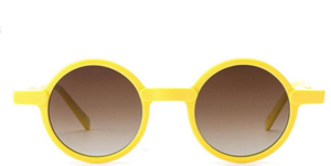 Óculos de sol de acetato redondo colorido energético para atacado