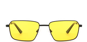 Óculos de sol retangulares de metal retrô clássico para atacado