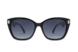 Moda Hign - Óculos de sol de acetato final com decoração de metal