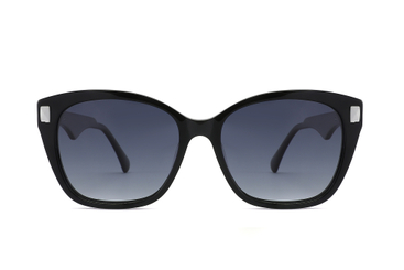 Moda Hign - Óculos de sol de acetato final com decoração de metal