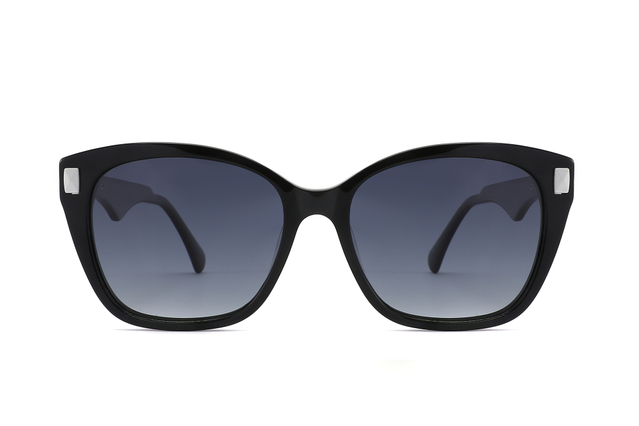 Moda Hign - Óculos de sol de acetato final com decoração de metal