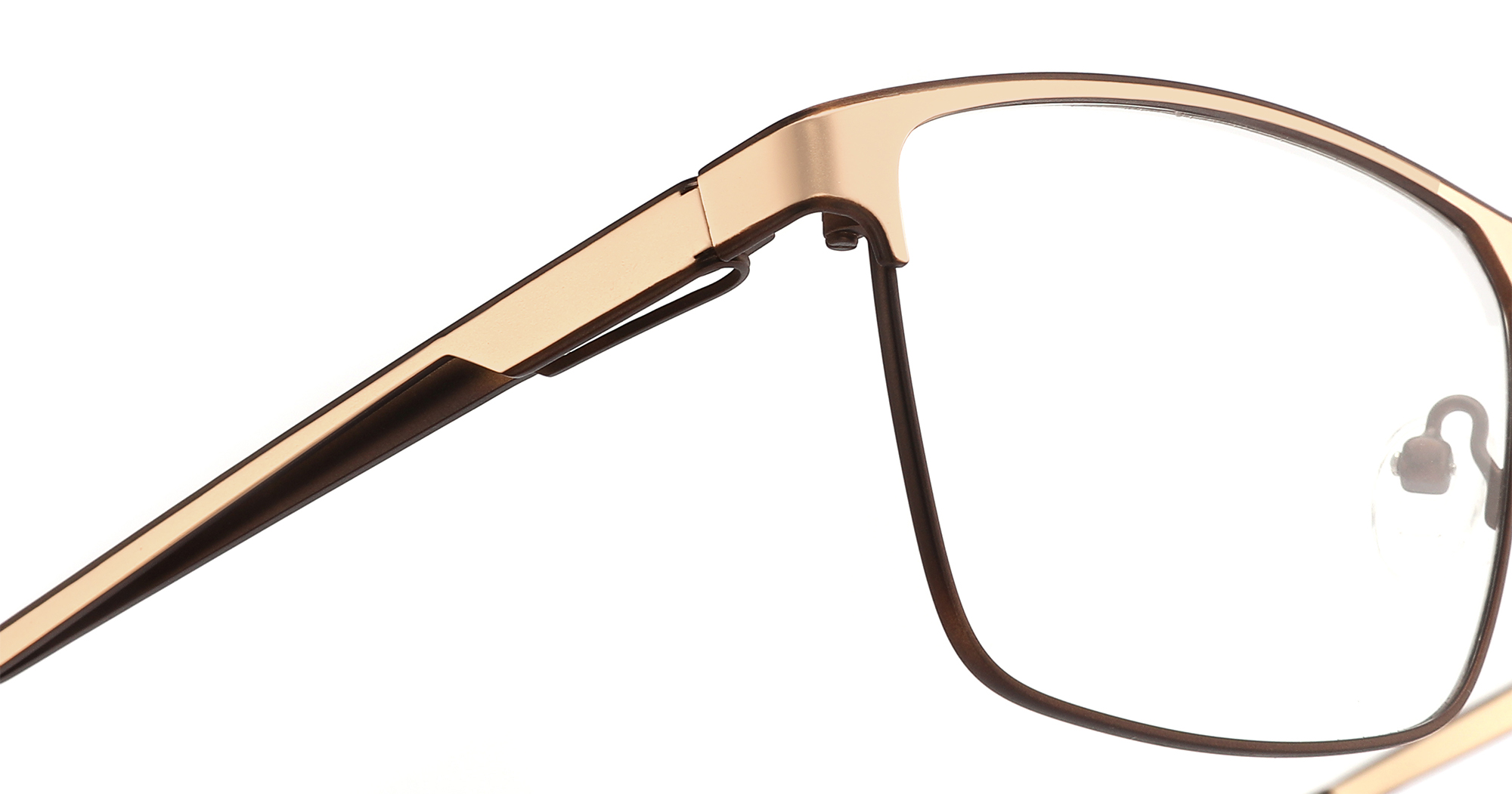 &Oacute;culos esportivos masculinos hexagonais de metal com pontas de borracha