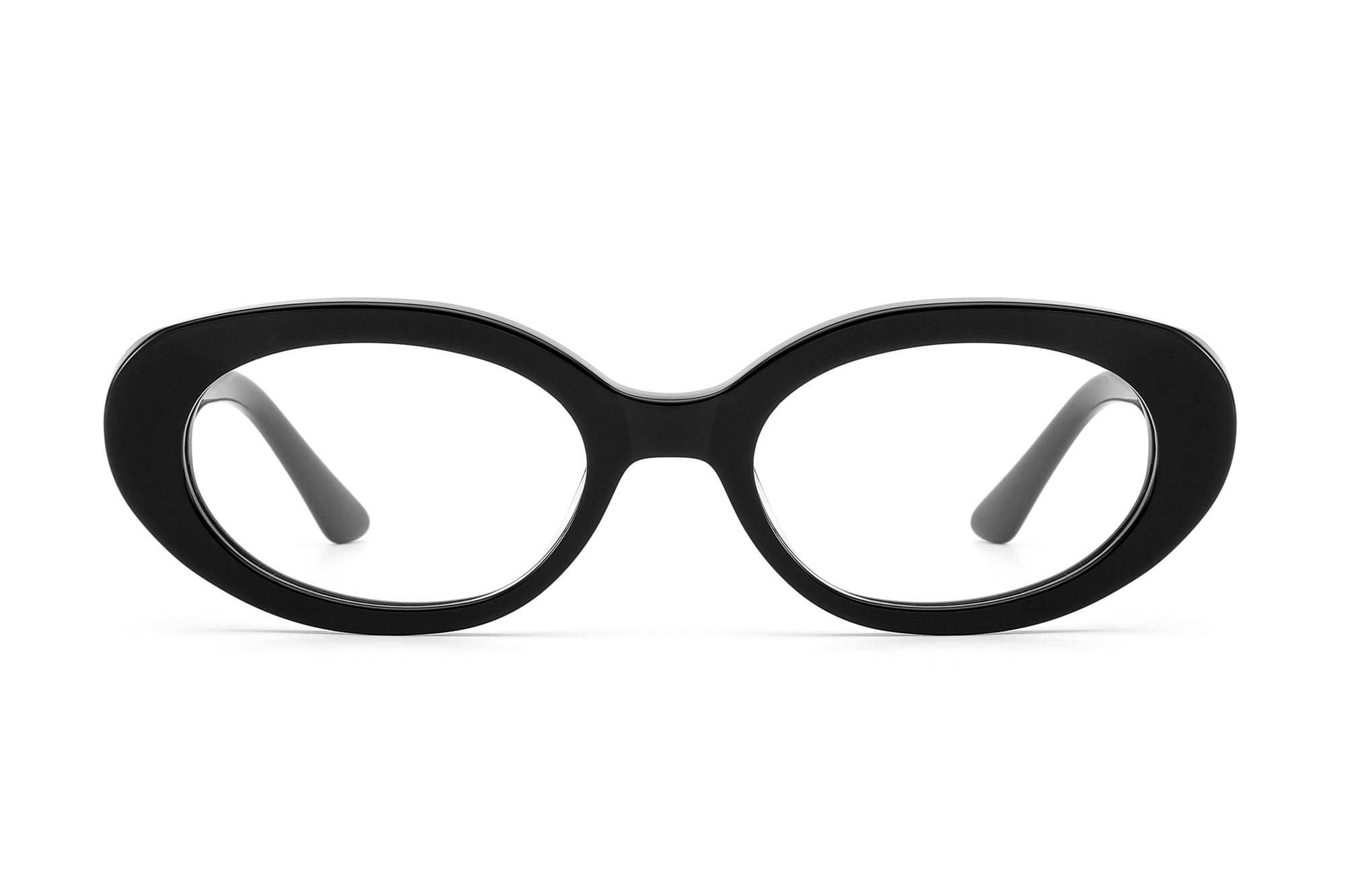 Óculos de acetato de computador com bloqueio de luz azul oval vintage