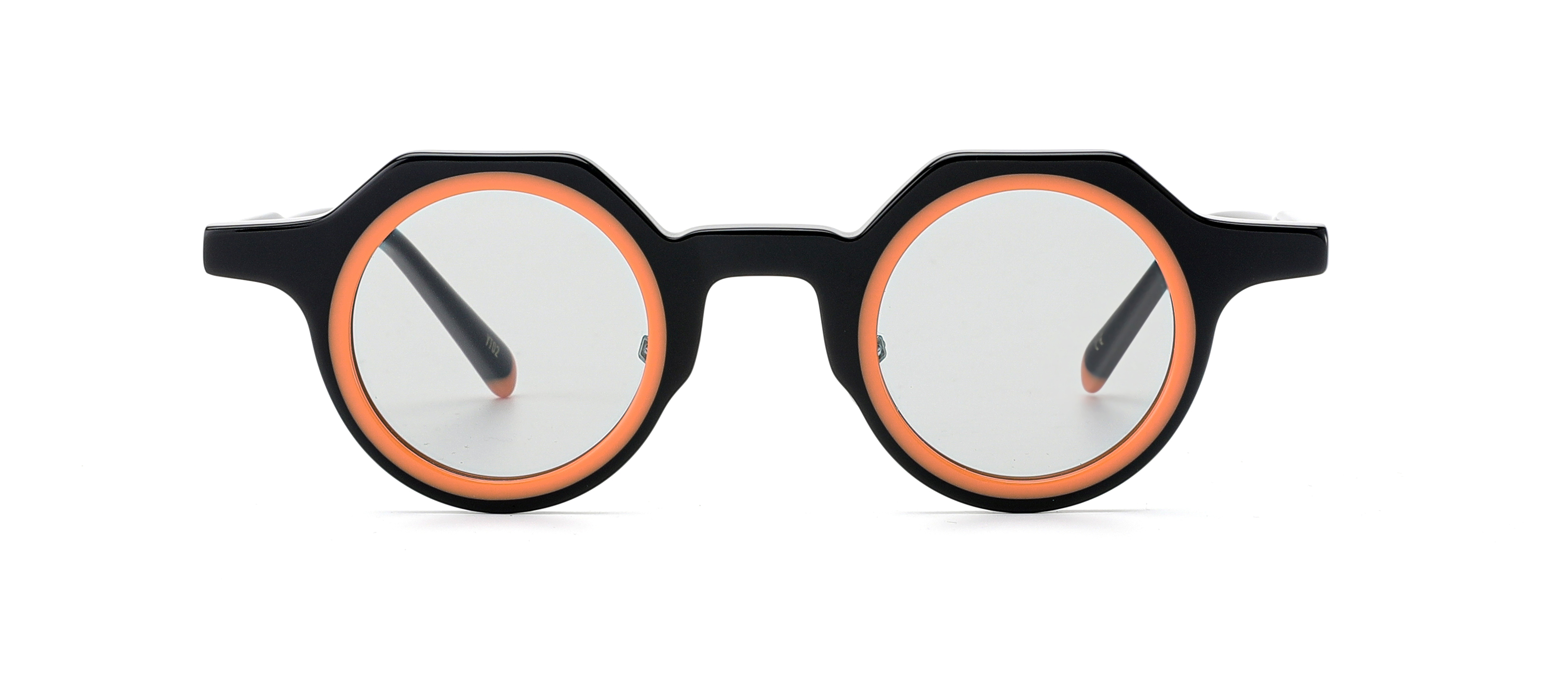 Óculos de sol de acetato em camadas redondas retrô-modernas para atacado